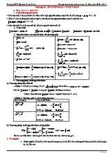 Hướng dẫn ôn tập học kỳ 2 lớp 12 - Chương III Nguyên hàm  tích phân